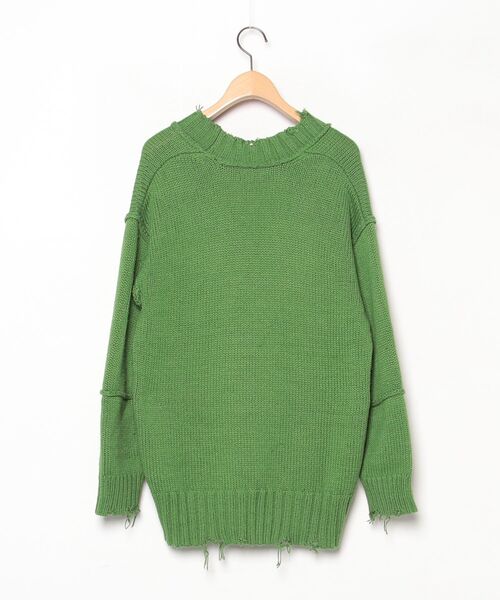 「EMODA」 長袖ニット FREE グリーン レディース_画像2