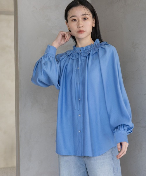 A part by（アパートバイ） ブラウス シャツ フリルボウタイブラウス