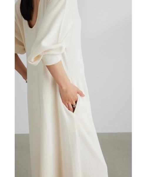 「STYLEMIXER」 7分袖ワンピース MEDIUM グレー レディース_画像7