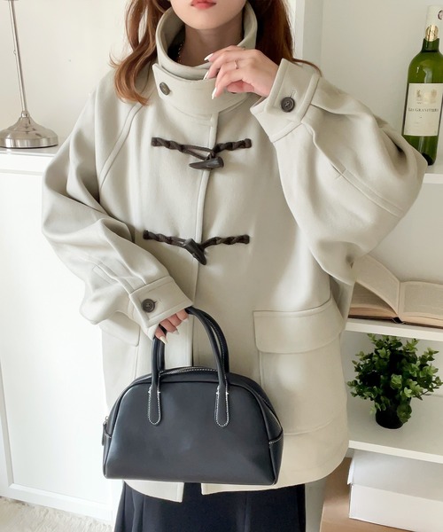 「Java」 ダッフルコート LARGE ブラック レディース_画像8