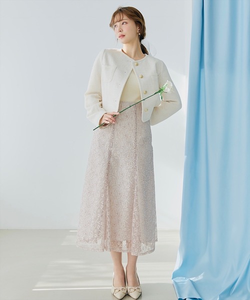 「SWINGLE」 フレアスカート SMALL ベージュ レディース_画像7