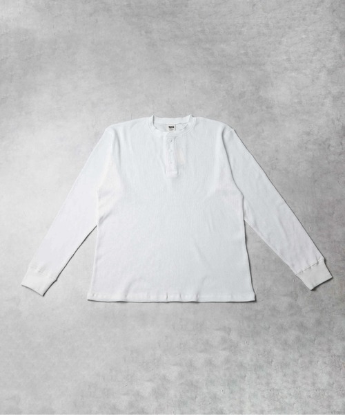 B.I.D. ヘンリーネック tシャツ 「ワッフル ヘンリーネックロング
