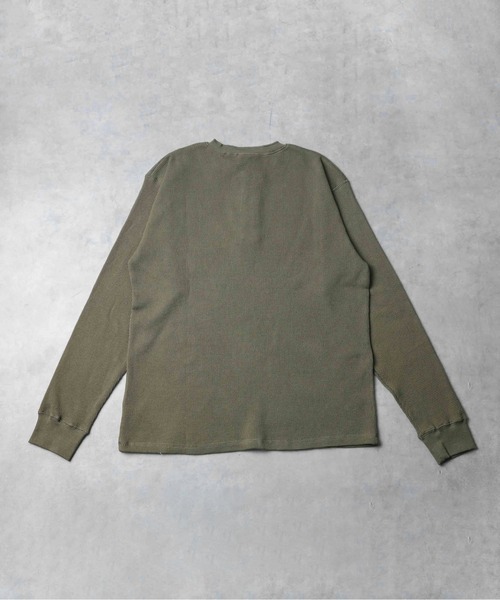B.I.D. ヘンリーネック tシャツ 「ワッフル ヘンリーネックロング