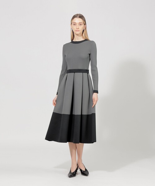 「EPOCA」 ニットワンピース 40 チャコールグレー レディース_画像2