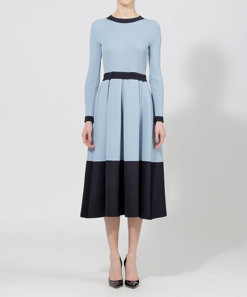 「EPOCA」 ニットワンピース 40 チャコールグレー レディース_画像4