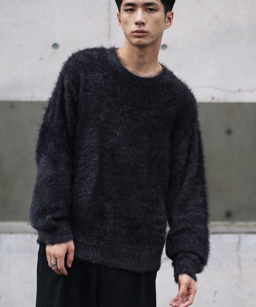 「WYM LIDNM」 長袖ニット L ブラウン メンズ_画像3