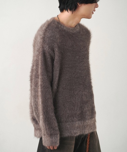 「WYM LIDNM」 長袖ニット L ブラウン メンズ_画像6