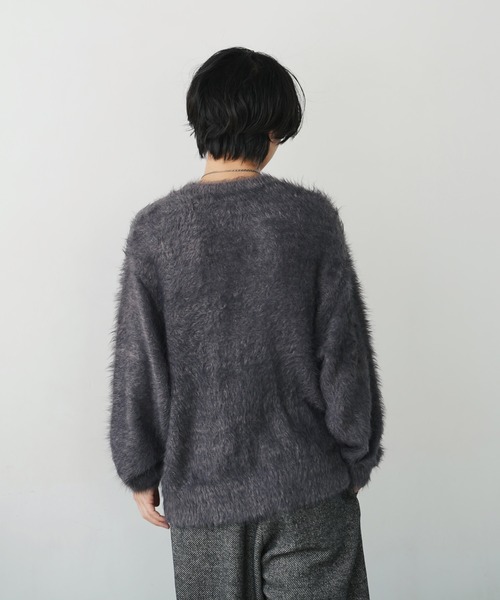 「WYM LIDNM」 長袖ニット L ブラウン メンズ_画像7