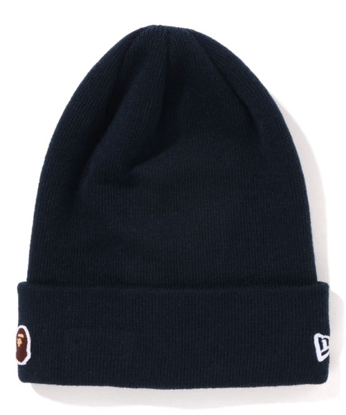 エイプ　ビーニー A BATHING APE（アベイシングエイプ） ニットキャップ FREE ネイビー