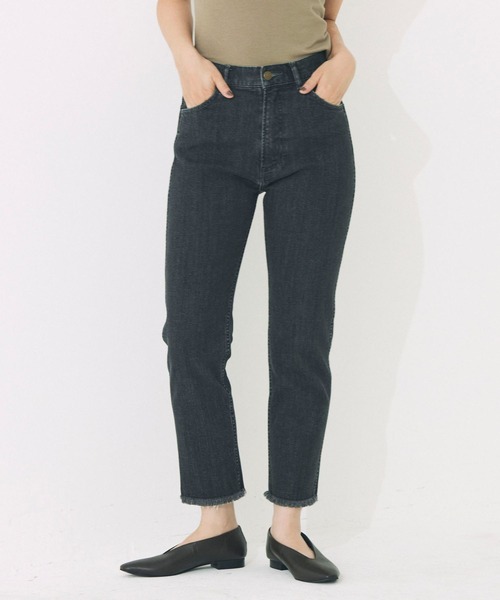 「BABYLONE」 デニムパンツ 36inch モカ レディース_画像3