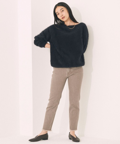 「BABYLONE」 デニムパンツ 36inch モカ レディース_画像7