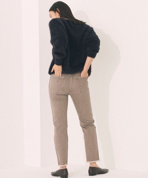 「BABYLONE」 デニムパンツ 36inch モカ レディース_画像9