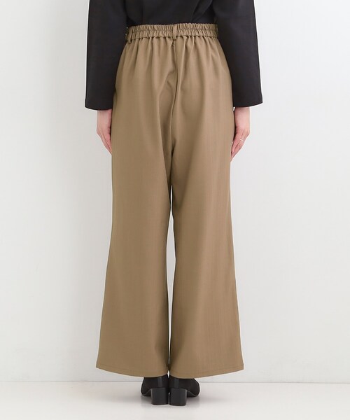 ワイドパンツ パンツ 「洗濯機可/S-LL」フラップポケットがアクセント ヘリンボーンワイドパンツ レディース | SHOO・LA・RUE | 18