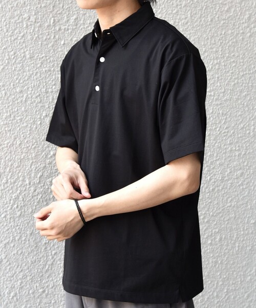 Pedestal ブラック ポロシャツ FREAK'S STORE（フリークスストア） ポロシャツ 限定展開 9オンス