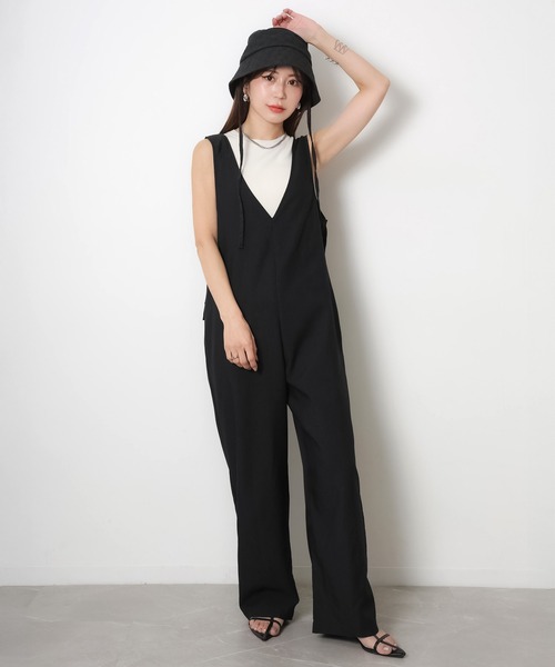 Riberry（リベリー） サロペット オーバーオール Vネックサロペット