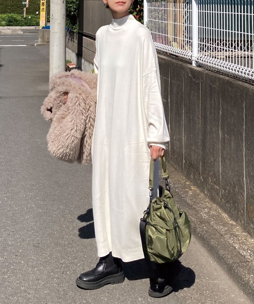「CORNERS」 ニットワンピース M アイボリー レディース_画像9