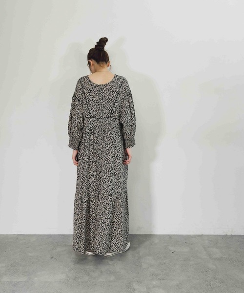 niko and…（ニコアンド） 7分袖ワンピース MEDIUM ダークグレー 