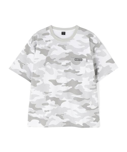 IDA sply Tシャツ ホワイト カモフラ　迷彩　S短丈　ストリート　メンズ AVIREX（アヴィレックス） tシャツ 「WEB＆DEPOT限定」 CAMOUFLAGE