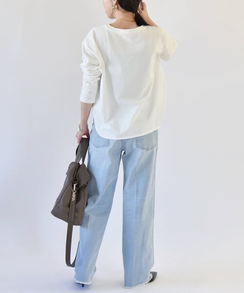 「quaranciel」 長袖カットソー ONE SIZE ホワイト レディース_画像3