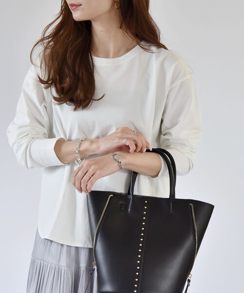 「quaranciel」 長袖カットソー ONE SIZE ホワイト レディース_画像4