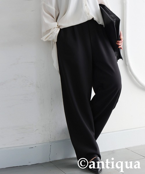 「antiqua」 イージーパンツ LARGE ブラック レディース_画像7