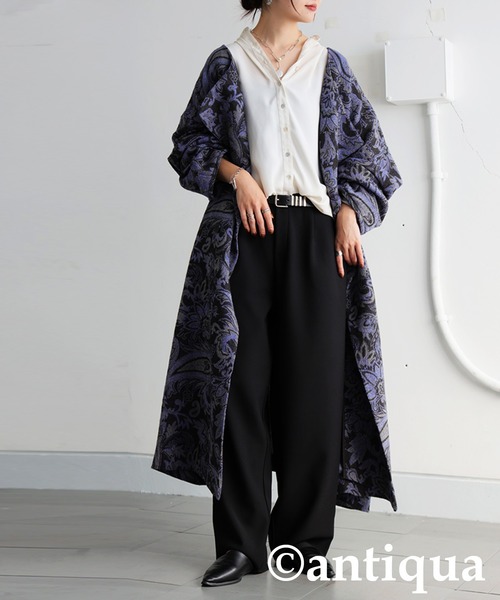 「antiqua」 イージーパンツ LARGE ブラック レディース_画像8