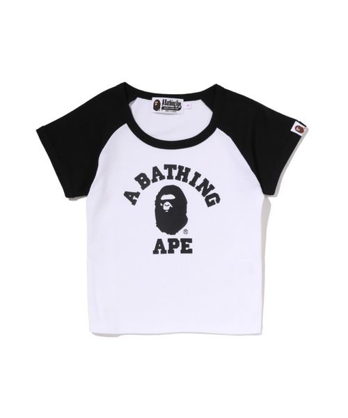tシャツ COLLEGE RAGLAN CROPPED TEE レディースの画像