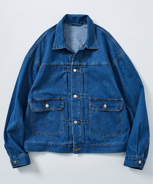 「FREAK'S STORE」 デニムジャケット MEDIUM ライトインディゴブルー メンズ_画像2