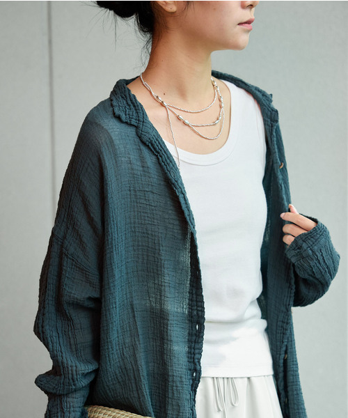 tシャツ 「追加/UVカット」テレコストレッチフレンチノースリーブ レディース | IENA | 09