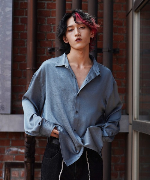 「G.O.C」 長袖シャツ LARGE グリーン メンズ_画像2