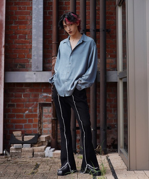 「G.O.C」 長袖シャツ LARGE グリーン メンズ_画像4
