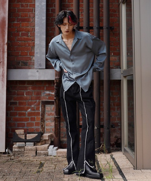 「G.O.C」 長袖シャツ LARGE グリーン メンズ_画像5