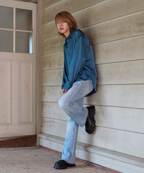 「G.O.C」 長袖シャツ LARGE グリーン メンズ_画像7