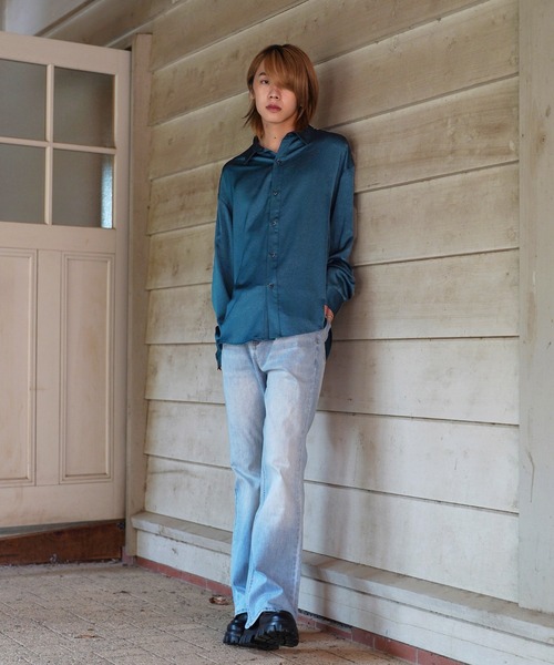 「G.O.C」 長袖シャツ LARGE グリーン メンズ_画像8
