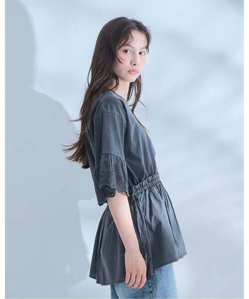 tシャツ 「AMI」ペプラムプルオーバー キッズ 子供服 女の子の画像