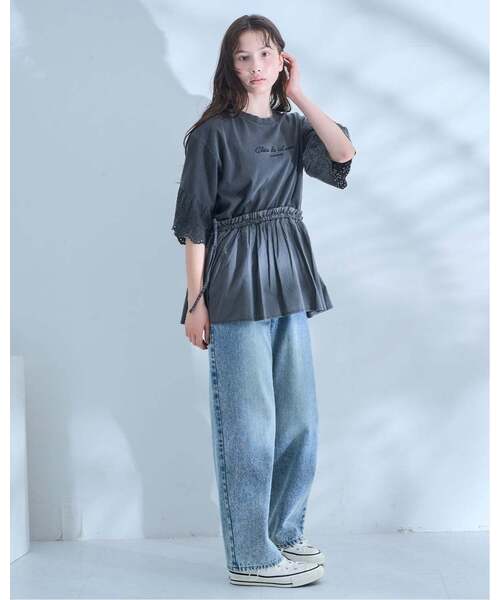 tシャツ 「AMI」ペプラムプルオーバー キッズ 子供服 女の子の画像