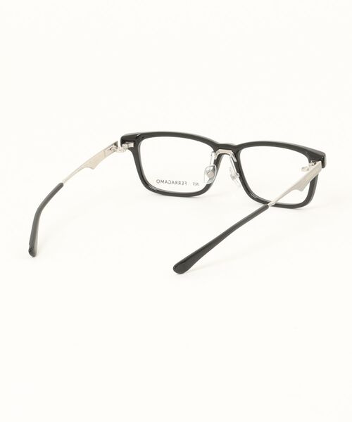 伊達メガネ メガネ 眼鏡 「FERRAGAMO/フェラガモ」 999.9 フォーナインズ コラボ スクエア メガネ SF9017 001の画像