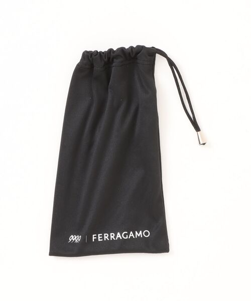 伊達メガネ メガネ 眼鏡 「FERRAGAMO/フェラガモ」 999.9 フォーナインズ コラボ スクエア メガネ SF9017 001の画像