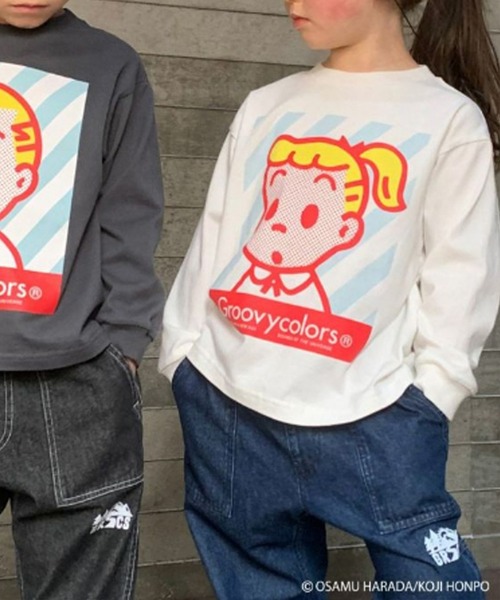 「GROOVY COLORS」 「KIDS」長袖カットソー 140 チャコール キッズ_画像4