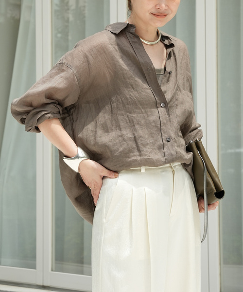 ドゥーズィエムクラス Deuxieme Vintage style ブラウス Deuxieme Classe（ドゥーズィエムクラス） ブラウス シャツ *Sheer
