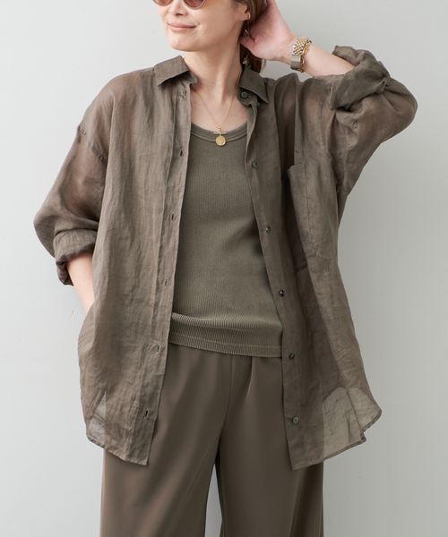 Deuxieme Classe（ドゥーズィエムクラス） ブラウス シャツ *Sheer