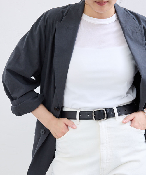 IENA（イエナ） ベルト BLACKレザーバックルベルト レディース