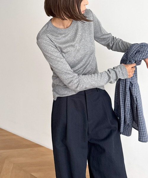 「CANAL JEAN」 長袖カットソー ONE SIZE ホワイト レディース_画像4
