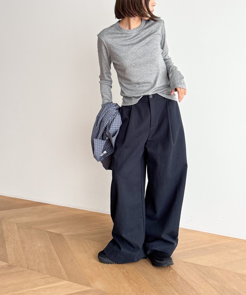 「CANAL JEAN」 長袖カットソー ONE SIZE ホワイト レディース_画像5