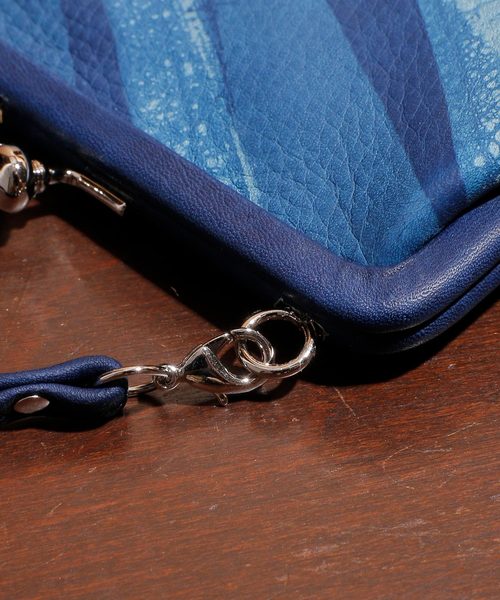 定価¥26,400】スクモレザー天然藍染め財布 made in Japan
