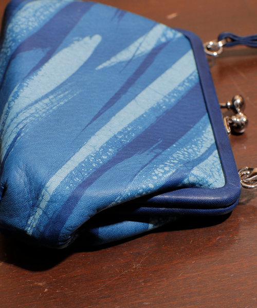 定価¥26,400】スクモレザー天然藍染め財布 made in Japan