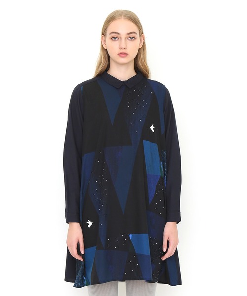 ワンピース シャツワンピース ドビーオックスフォードシャツワンピース スターリーナイトバンティング ネイビー Zozotown Paypayモール店 通販 Paypayモール