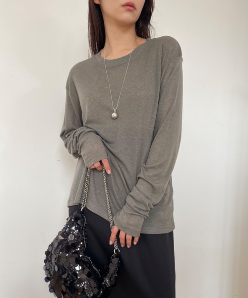 「Didot.showroom」 長袖シャツ FREE ベージュ レディース Didot.showroom 「Didot.showroom」 長袖カットソー FREE サンド