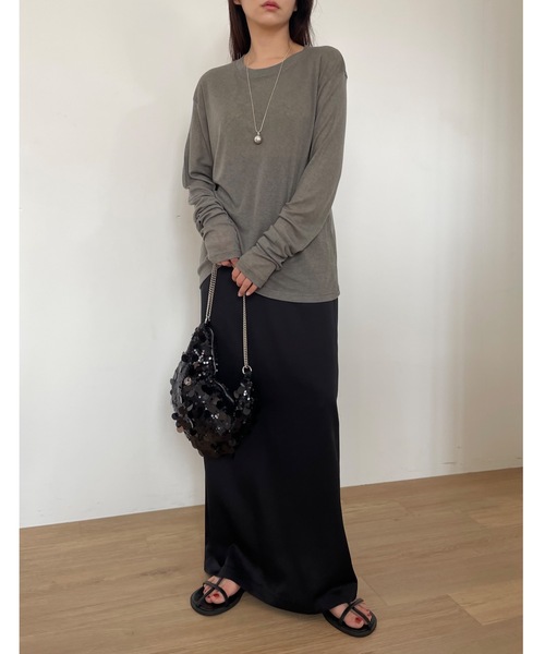 Didot.showroom トップス Didot.showroom tシャツ 「DIDOT.」シアーロングスリーブTシャツ