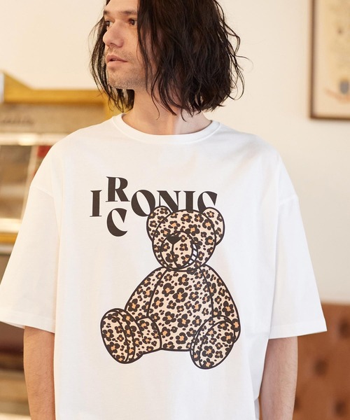 CAMBIO（カンビオ） tシャツ mt8406- レオパード×花柄ベアプリント